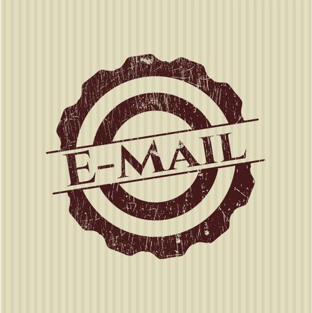 Email rubber grunge stamp