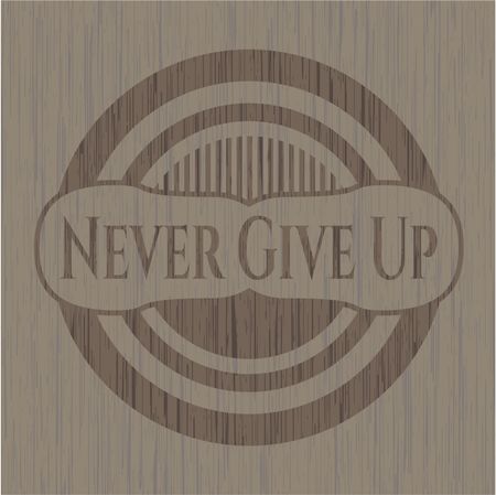 Never Give Up wooden emblem