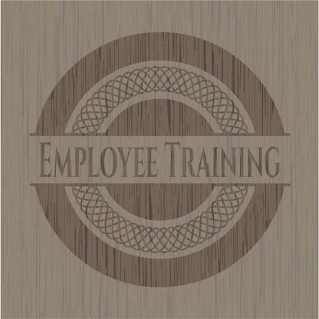 Employee Training vintage wooden emblem