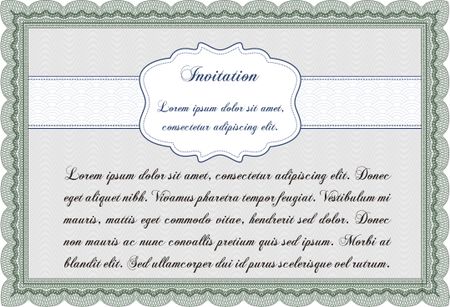 Retro invitation template. With linear background. Border, frame. Beauty design. 