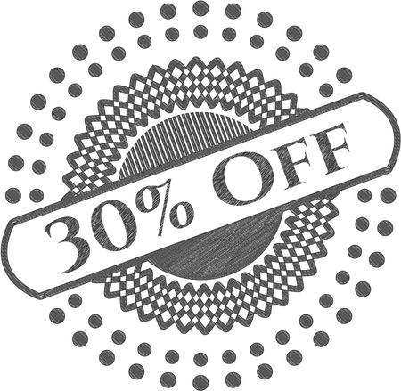 30% Off penciled