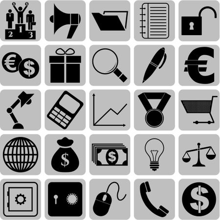 25 icon set. business Icons. Universal Modern Icons.