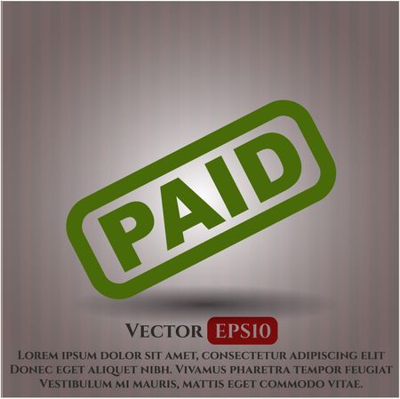 paid icon vector symbol flat eps jpg app web concept website