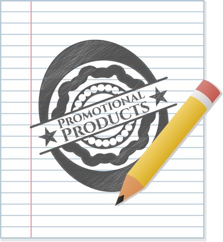 Promotional Products drawn in pencil