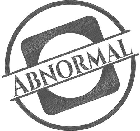 Abnormal emblem draw with pencil effect
