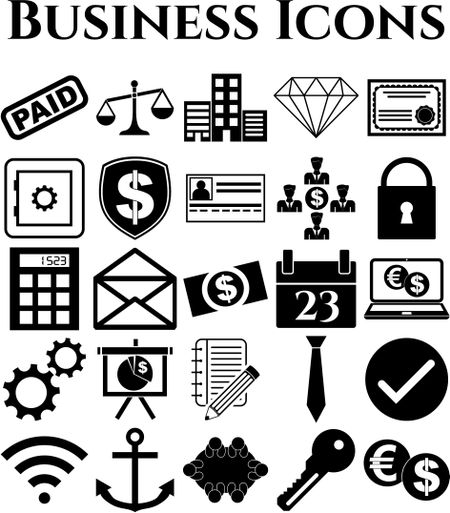 business icon set. 25 icons total. Minimal Modern.