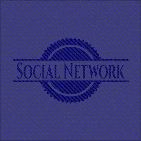 Social Network with denim texture