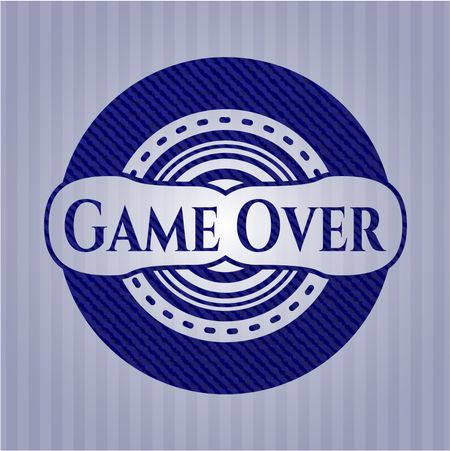 Game Over with denim texture