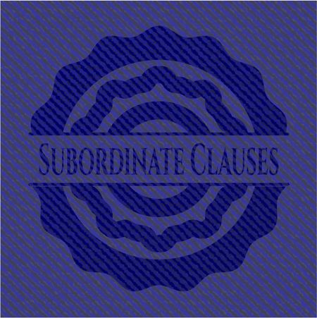 Subordinate Clauses denim background
