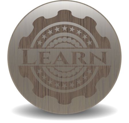 Learn wooden emblem. Vintage.