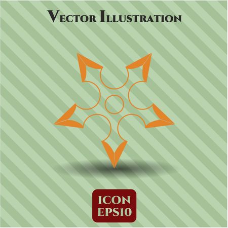 ninja star icon vector symbol flat eps jpg app web concept