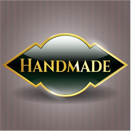 Handmade golden badge or emblem