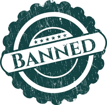 Banned grunge style stamp