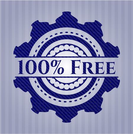 100% Free emblem with jean texture