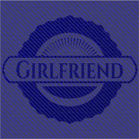 Girlfriend emblem with jean texture