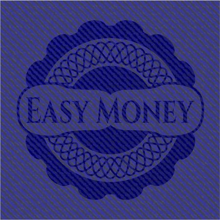 Easy Money emblem with jean texture