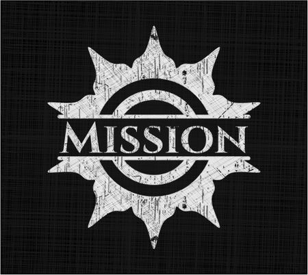 Mission with chalkboard texture