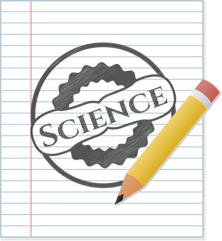 Science drawn in pencil
