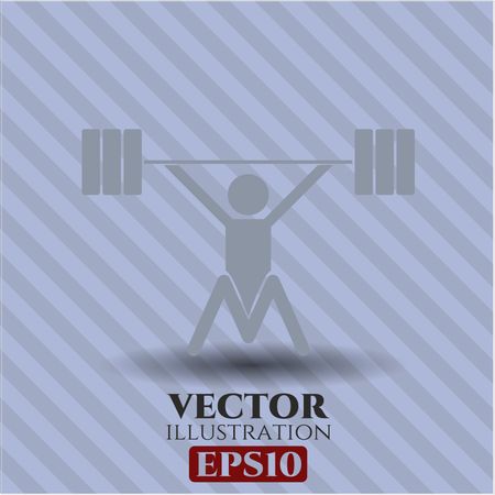 Snatch olympic weightlifting icon vector symbol flat