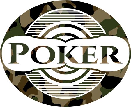 Poker on camouflaged pattern