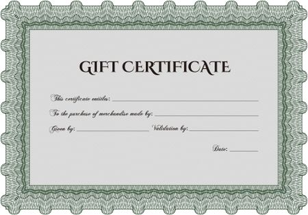 Modern gift certificate template. 