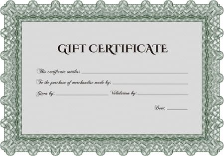 Modern gift certificate template.