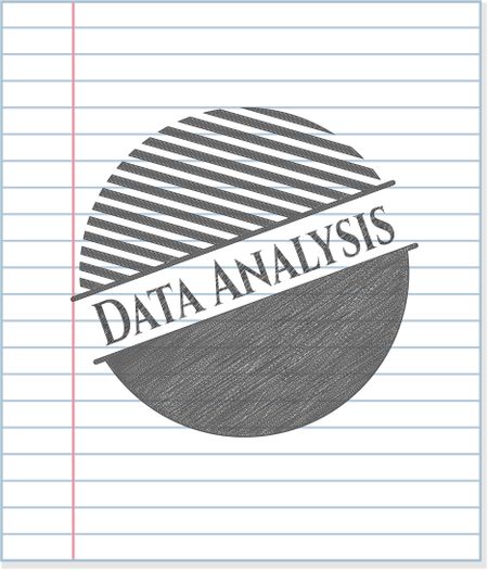 Data Analysis emblem drawn in pencil