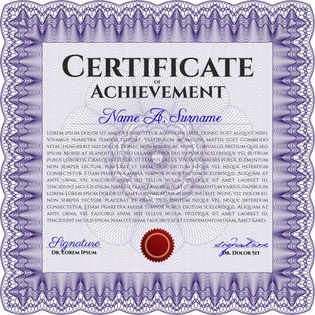 Violet Certificate template. Nice design. Customizable, Easy to edit and change colors. Easy to print. 