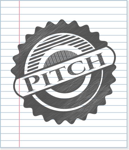Pitch emblem with pencil effect