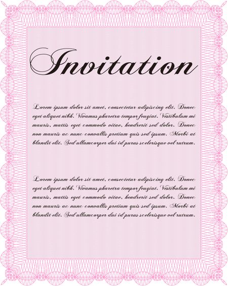 Formal invitation. Good design. With complex background. Customizable, Easy to edit and change colors. 