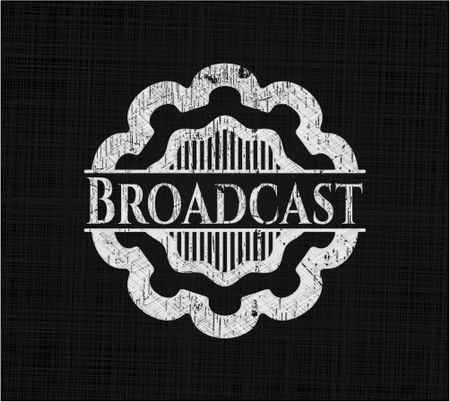 Broadcast chalkboard emblem