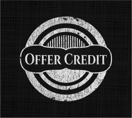 Offer Credit with chalkboard texture
