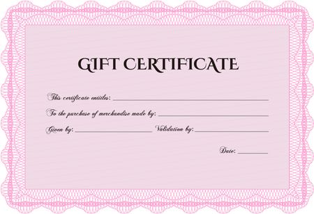 Formal Gift Certificate. Border, frame. Lovely design. With quality background. 