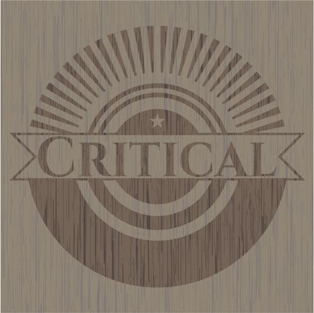 Critical retro wood emblem