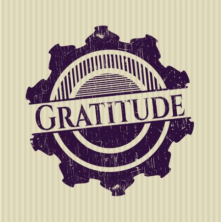 Gratitude grunge stamp