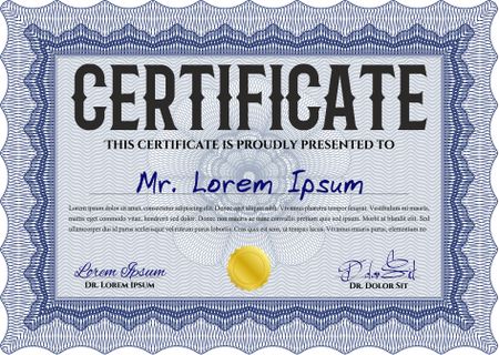 certificate template eps10 jpg of achievement diploma vector illustration design completion