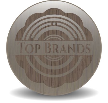 Top Brands retro wooden emblem