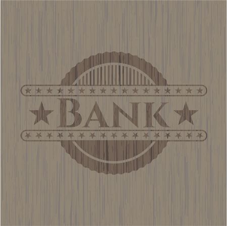 Bank retro wood emblem