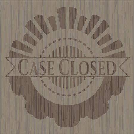 Case Closed wooden emblem. Vintage.