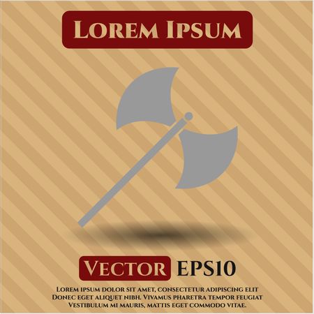 medieval axe icon vector symbol flat eps jpg app web