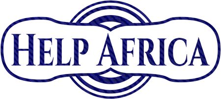 Help Africa emblem with jean texture