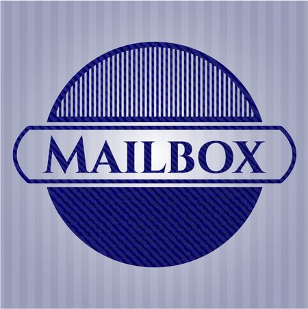 Mailbox emblem with jean background
