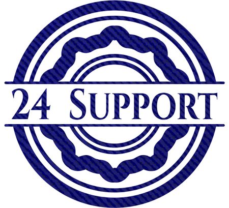 24 Support emblem with jean background