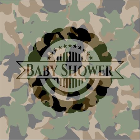 Baby Shower camouflage emblem