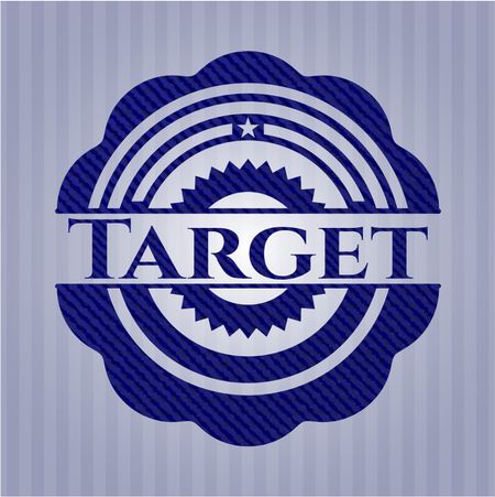 Target emblem with denim texture