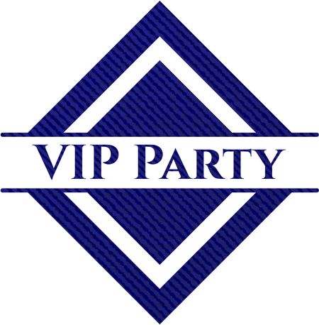 VIP Party with denim texture
