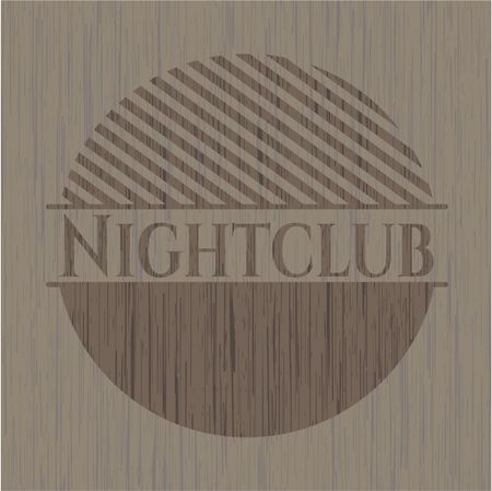 Nightclub wooden emblem