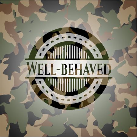Well-behaved on camo pattern