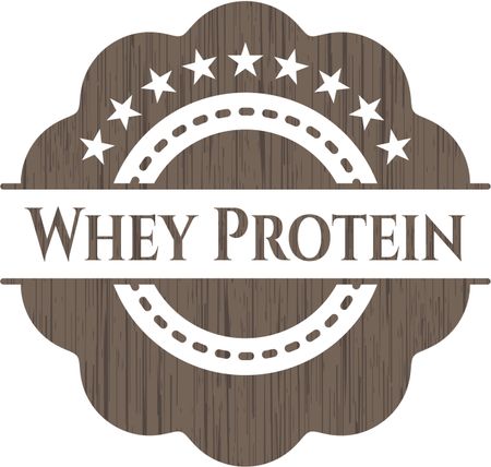 Whey Protein wooden emblem