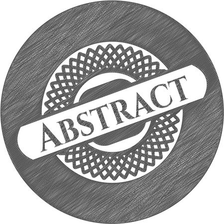 Abstract emblem with pencil effect